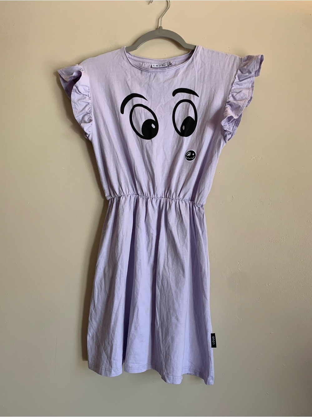 Loud Girl Dress Short Sleeve Size 12Y Lavender Purple Casual Outfit Ruffle